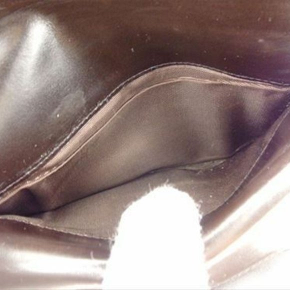 Prada Wallet Purse Trifold Brown Silver leather Woman unisex C3279 - Picture 5 of 8